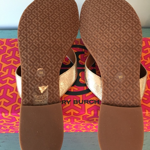 Tory Burch Thora Spark Gold Sandals - Picture 5 of 6